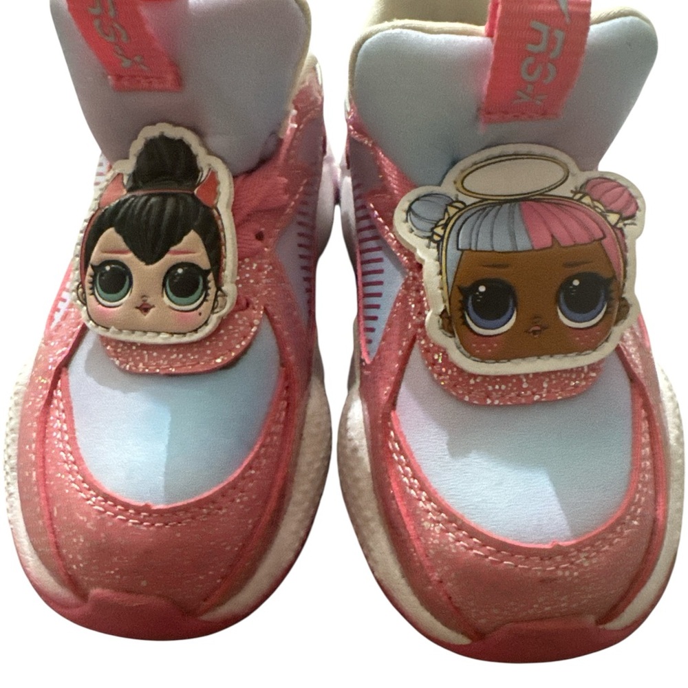 Puma Kids' Sneakers in Pink and Blue with Cartoon Accents